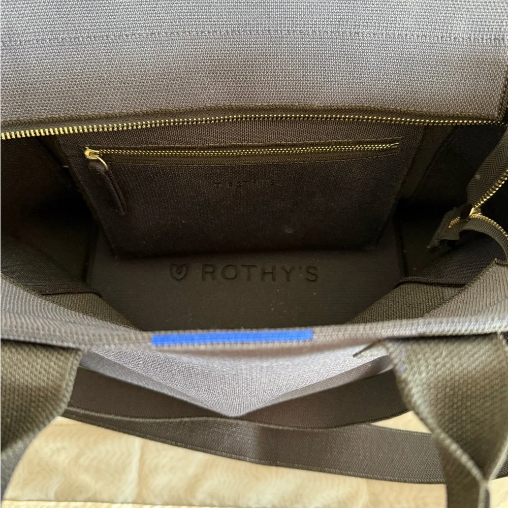 Rothy’s ‘The Handbag’ Classic Structured Purse Navy Black - Premium Designer - Picture 4 of 7